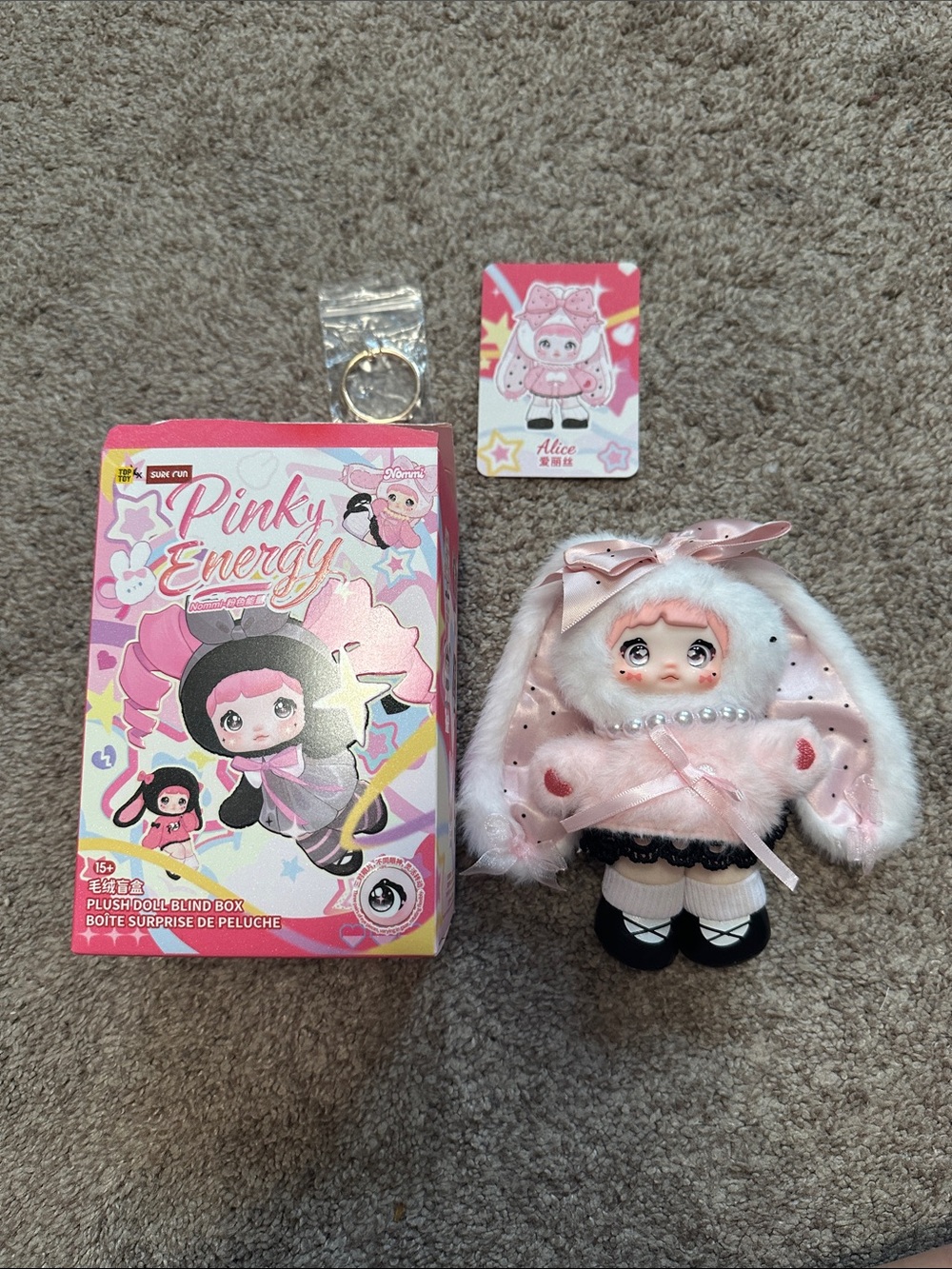 Nommi Pinky Energy Plush Pendant - Alice